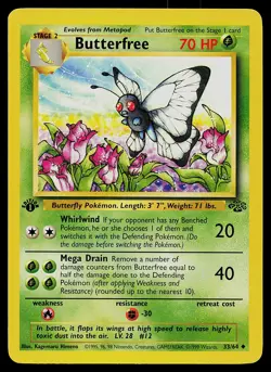 Pokemon Card - Butterfree Jungle 33/64 Uncommon 1st Edition - Image 1