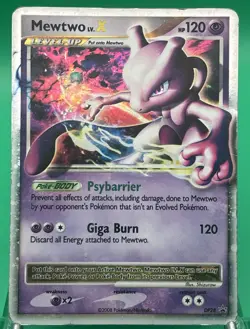 Pokemon Mewtwo LV.X Holo Card 2007-09 Diamond&Pearl Black Star Promos #DP28 MP - Image 1
