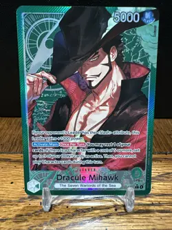 One Piece TCG OP14-020 Dracule Mihawk Leader Alt Art AA Card Game CCG English - Image 2