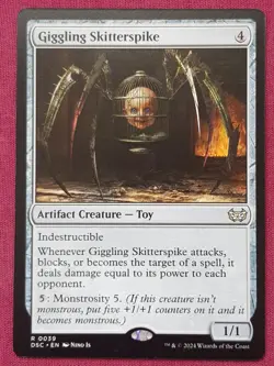 Magic The Gathering COMMANDER DUSKMOURN GIGGLING SKITTERSPIKE artifact card MTG - Image 1