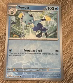 Dewott 022/086 Reverse Holo SV: White Flare NM Pokemon Card - Image 1