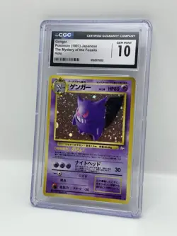 CGC 10 GEM MINT Gengar Japanese The Mystery of the Fossils Holo Pokemon Card - Image 1