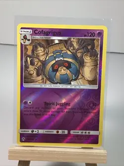 POKEMON COFAGRIGUS 100/214 RARE REVERSE HOLOFOIL LP LOST THUNDER CARD - Image 1
