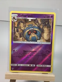 POKEMON COFAGRIGUS 100/214 RARE REVERSE HOLOFOIL LP LOST THUNDER CARD - Image 2