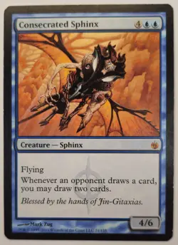 Magic the Gathering Mirrodin Besieged Consecrated Sphinx NM/LP - Image 1