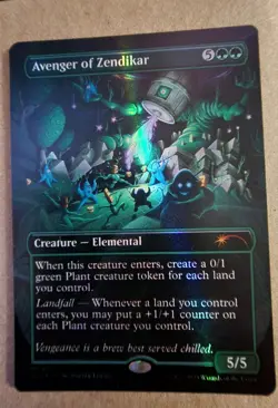 NM Double Rainbow Foil Avenger of Zendikar #1900 Secret Lair Everyones Invited - Image 1