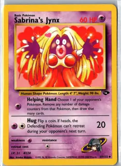SABRINA'S JYNX 57/132 UNCOMMON GYM CHALLENGE POKEMON MP - Image 1