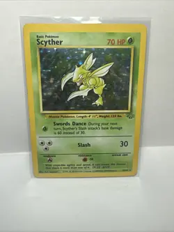 Pokemon TCG Jungle Set Unlimited Scyther #10/64 Holo WOTC 1999 LP-MP - Image 1