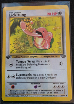 1999 Pokemon WOTC Jungle 1st Edition Lickitung 38/64 Uncommon Vintage NM - Image 1