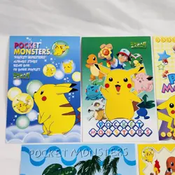 Vtg Pokemon Japanese Postcard Lot 10 Pocket Monsters Nintendo 1999 Pikachu New - Image 2