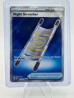 Night Stretcher 173/132 Ultra Rare Trainer Full Art - Pokemon Mega Evolution NM - Image 1