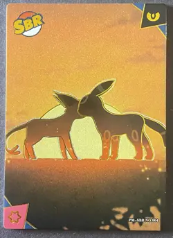 NON TCG Chinese Pokemon Elf Eif Origin Collection 3.0 SBR Umbreon And Espeon - Image 1