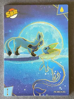 NON TCG Chinese Pokemon Elf Eif Origin Collection 3.0 SBR Glaceon And Vaporeon - Image 1