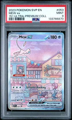 2023 POKEMON SVP EN-SV BLACK STAR PROMO 151 ULTRA-PREM COLL #053 MEW EX PSA 9 - Image 1