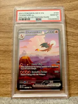 2023 POKEMON MEW EN-151 SPECIAL ILLUSTRATION RARE #199 CHARIZARD EX PSA 10 - Image 1