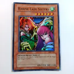YuGiOh Harpie Lady Sisters MRD-009 1st edition Super Rare Asian English LP - Image 1