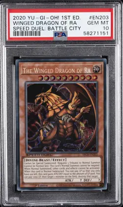 2020 YU-GI-OH! SPEED DUEL: BATTLE CITY BOX 1ST ED THE WINGED DRAGON OF RA PSA 10 - Image 1