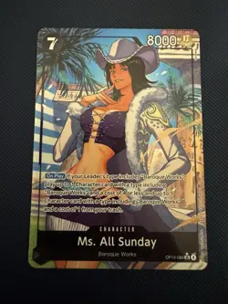 Ms. All Sunday OP14-084 Alt Art Super Rare One Piece Card English NM - Image 1