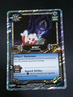 Yu Yu Hakusho TCG CCG Hiei the Stern U5 Unlimited Dark Tournament Card NM - Image 1