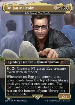 2023 MTG Magic Secret Lair Drop 1397 Dr. Ian Malcolm (Atla Palani, Nest Tender) - Image 1