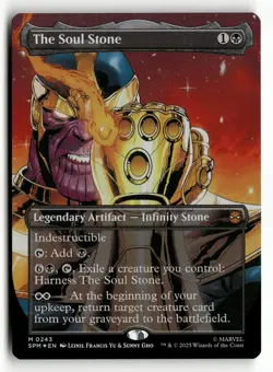 2025 MTG Magic Spiderman 0243 The Soul Stone Borderless FOIL Infinity Gauntlet - Image 1