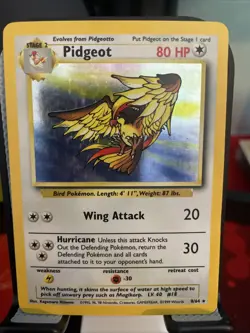 Pidgeot 8/64 Holo No Symbol Misprint Jungle Pokemon Card LP - Image 1