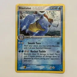 Blastoise 1/17 Holo Pop Series 3 Pokemon Card Nintendo Promo MP, Creased - Image 1