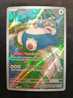 Pokemon TCG Snorlax SVP051 Scarlet & Violet 151 Illustration Rare Promo - NM/M - Image 1