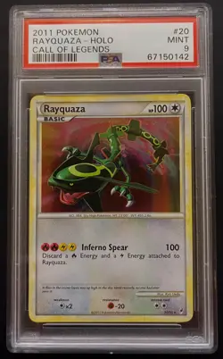 2011 Pokemon Call of Legends Rayquaza Holo #20 PSA 9 - Image 1