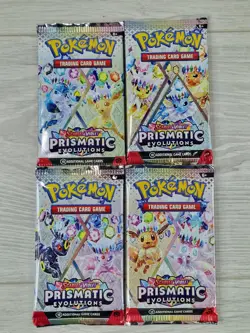 Pokemon TCG - Prismatic Evolutions Booster Packs (x4) Full Art Set SEALED - Image 1
