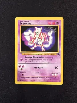 Pokemon TCG Mewtwo #3 Black Star Promo the First Movie 1998 MP - Image 1