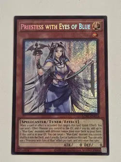 Priestess with Eyes of Blue LCKC-EN016 Secret Rare Holo Foil Bleed Yugioh Mint - Image 1