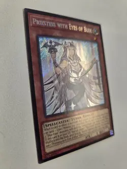 Priestess with Eyes of Blue LCKC-EN016 Secret Rare Holo Foil Bleed Yugioh Mint - Image 2