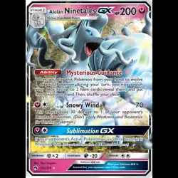 Alolan Ninetales GX 132/214 Pokemon Lost Thunder Sun & Moon Card NM + - Image 1