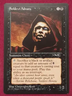 Magic The Gathering ALLIANCES SOLDEVI ADNATE B black card MTG - Image 1