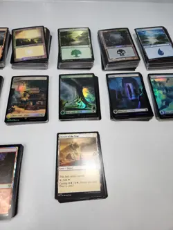 400+ Magic the Gathering Land - 125 Are Foil, Basic And Boarderless MTG LOT - Image 3