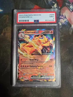 Charizard EX 006/165 2023 Pokemon Mew EN PSA 9 MINT - Image 1
