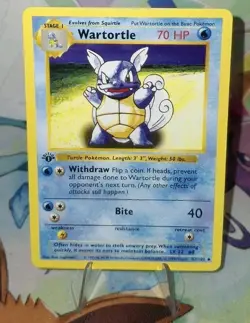 Pokemon TCG 1st Edition Shadowless Wartortle 42/102 Nm/Better - Image 2