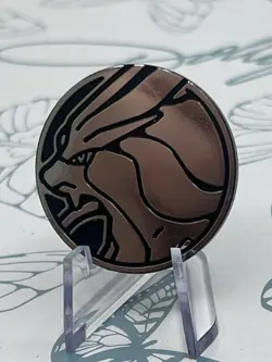 POKEMON Silver Black SUICUNE Game Token COIN Plastic - Image 1