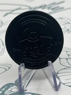 POKEMON Silver Black SUICUNE Game Token COIN Plastic - Image 2