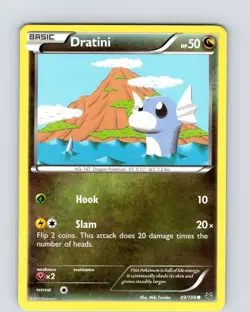 Pokemon TCG Dratini XY Roaring Skies 49/108 Regular Common Card Played LP - Image 1