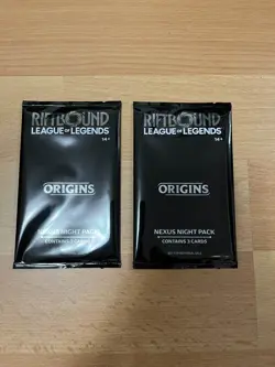 Riftbound Origins Nexus Night Pack Sealed English 2x 3-Card Pack - Image 1