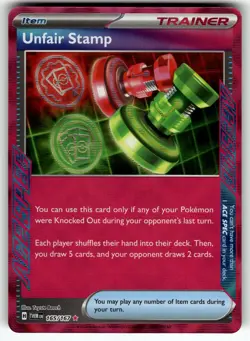Unfair Stamp 165/167 SV06: Twilight Masquerade NM Pokemon Card TCG - Image 1