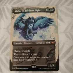 Maha It's Feathers Night Bloomburrow Mtg, Mythic, NM, Borderless, Non Foil - Image 1