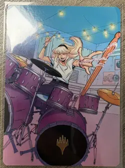 MTG Spider-Man - Gwen Stacy Art Series 34/54- gold stamped Planeswalker symbol - Image 1