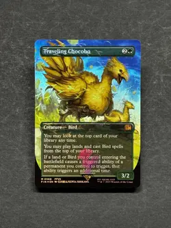 Traveling Chocobo (Borderless) - Chocobo Track Foil - MTG Final Fantasy - 0568 - Image 1