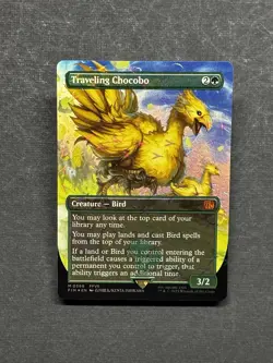 Traveling Chocobo (Borderless) - Chocobo Track Foil - MTG Final Fantasy - 0568 - Image 2