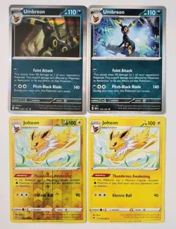 Pokemon Eevee Lot Cosmo Holo Vaporeon SVP168, Prismatic Umbreon 059/131, Sylveon - Image 4