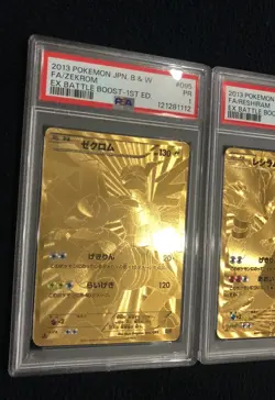 GOLD ZEKROM Pokemon Battle Boost 1st ED Japanese 095/093 PSA 1 Reshiram 094 - Image 2