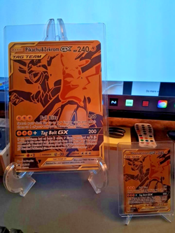 Jumbo Pokemon Oversized Pikachu & Zekrom GX Tag Team Gold Promo SM248 - Image 3